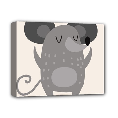 Tooth Bigstock Cute Cartoon Mouse Grey Animals Pest Deluxe Canvas 14  x 11 