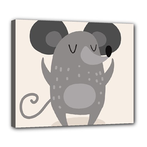 Tooth Bigstock Cute Cartoon Mouse Grey Animals Pest Deluxe Canvas 24  X 20  