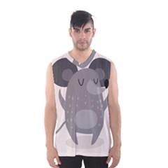 Tooth Bigstock Cute Cartoon Mouse Grey Animals Pest Men s Basketball Tank Top