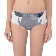 Tooth Bigstock Cute Cartoon Mouse Grey Animals Pest Mid-Waist Bikini Bottoms