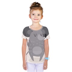 Tooth Bigstock Cute Cartoon Mouse Grey Animals Pest Kids  One Piece Tee