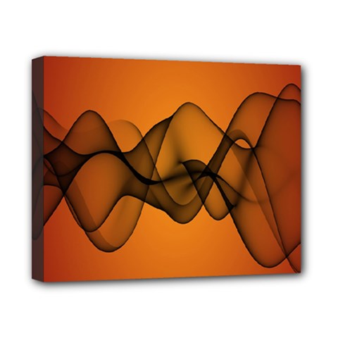 Transparent Waves Wave Orange Canvas 10  X 8 