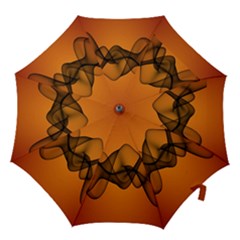 Transparent Waves Wave Orange Hook Handle Umbrellas (medium)