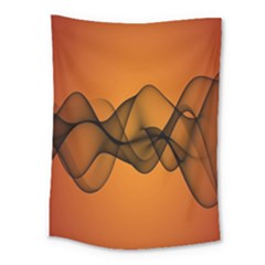 Transparent Waves Wave Orange Medium Tapestry