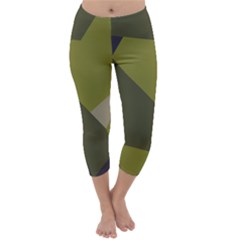 Unifom Camuflage Green Frey Purple Falg Capri Winter Leggings  by Mariart