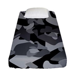 Urban Initial Camouflage Grey Black Fitted Sheet (single Size)