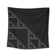 Triangle Black White Chevron Square Tapestry (small) by Mariart