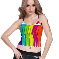 Trans Gender Purple Green Blue Yellow Red Orange Color Rainbow Sign Spaghetti Strap Bra Top by Mariart