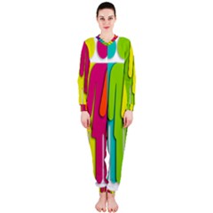 Trans Gender Purple Green Blue Yellow Red Orange Color Rainbow Sign Onepiece Jumpsuit (ladies)  by Mariart