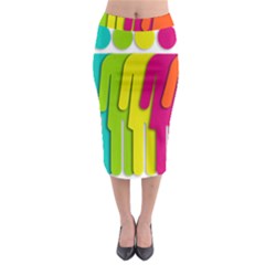 Trans Gender Purple Green Blue Yellow Red Orange Color Rainbow Sign Midi Pencil Skirt by Mariart