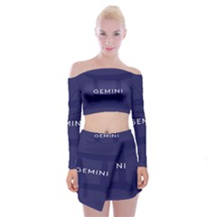 Zodiac Gemini Off Shoulder Top With Skirt Set by Mariart