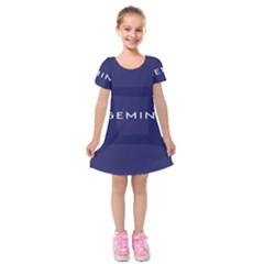 Zodiac Gemini Kids  Short Sleeve Velvet Dress