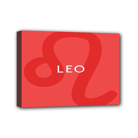 Zodiac Leo Mini Canvas 7  X 5 