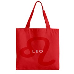 Zodiac Leo Zipper Grocery Tote Bag by Mariart