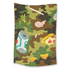 Urban Camo Green Brown Grey Pizza Strom Large Tapestry by Mariart