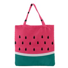 Watermelon Red Green White Black Fruit Grocery Tote Bag by Mariart