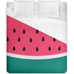 Watermelon Red Green White Black Fruit Duvet Cover (california King Size) by Mariart