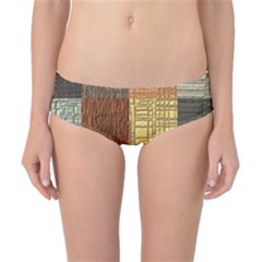 Blocky Filters Yellow Brown Purple Red Grey Color Rainbow Classic Bikini Bottoms by Mariart