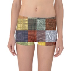 Blocky Filters Yellow Brown Purple Red Grey Color Rainbow Reversible Bikini Bottoms by Mariart