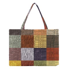 Blocky Filters Yellow Brown Purple Red Grey Color Rainbow Medium Tote Bag
