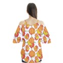 Colorful Stylized Floral Pattern Flutter Tees View2