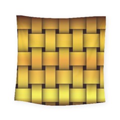 Rough Gold Weaving Pattern Square Tapestry (small) by Simbadda