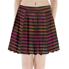 Colorful Venetian Blinds Effect Pleated Mini Skirt