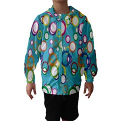 Circles Abstract Color Hooded Wind Breaker (kids) by Simbadda