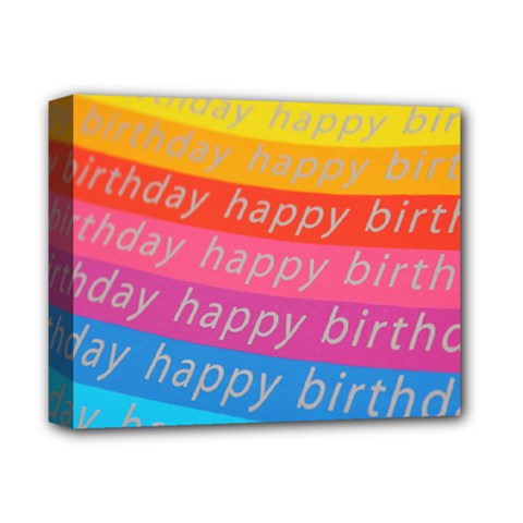 Colorful Happy Birthday Wallpaper Deluxe Canvas 14  X 11  by Simbadda