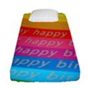 Colorful Happy Birthday Wallpaper Fitted Sheet (Single Size) View1
