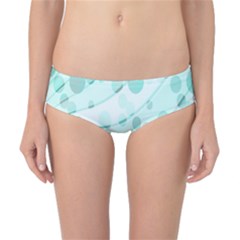 Abstract Background Teal Bubbles Abstract Background Of Waves Curves And Bubbles In Teal Green Classic Bikini Bottoms by Simbadda