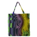 Fractal In Purple Gold And Green Grocery Tote Bag View1