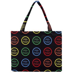 Happy Birthday Colorful Wallpaper Background Mini Tote Bag