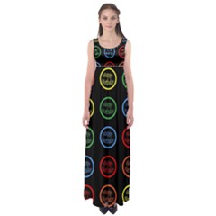 Happy Birthday Colorful Wallpaper Background Empire Waist Maxi Dress