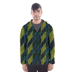 Modern Geometric Seamless Pattern Hooded Wind Breaker (men) by dflcprintsclothing