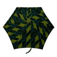 Futuristic Dark Pattern Mini Folding Umbrellas by dflcprints