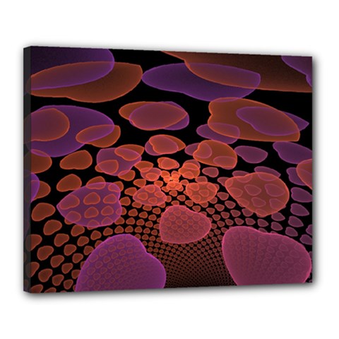 Heart Invasion Background Image With Many Hearts Canvas 20  X 16  by Simbadda