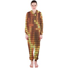 Circle Tiles A Digitally Created Abstract Background Hooded Jumpsuit (ladies)  by Simbadda