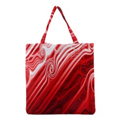 Red Abstract Swirling Pattern Background Wallpaper Grocery Tote Bag by Simbadda