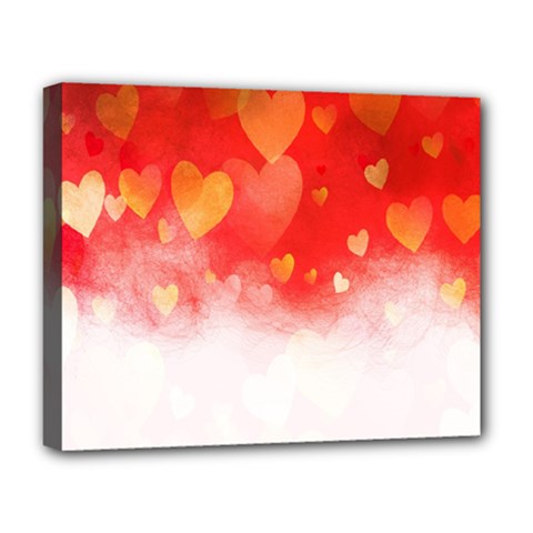 Abstract Love Heart Design Deluxe Canvas 20  x 16  