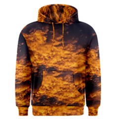 Abstract Orange Black Sunset Clouds Men s Pullover Hoodie