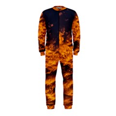 Abstract Orange Black Sunset Clouds Onepiece Jumpsuit (kids) by Simbadda