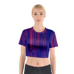Abstract Color Red Blue Cotton Crop Top by Simbadda