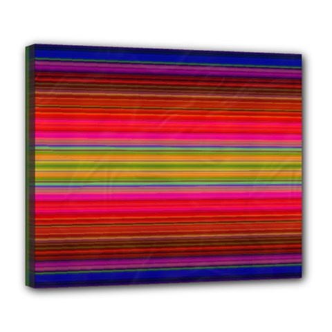 Fiesta Stripe Bright Colorful Neon Stripes Cinco De Mayo Background Deluxe Canvas 24  X 20   by Simbadda