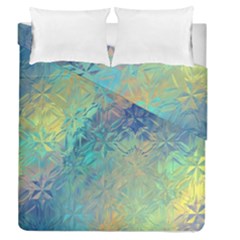 Colorful Patterned Glass Texture Background Duvet Cover Double Side (queen Size) by Simbadda