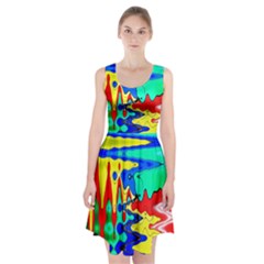 Bright Colours Abstract Racerback Midi Dress by Simbadda