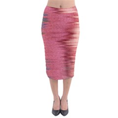 Rectangle Abstract Background In Pink Hues Midi Pencil Skirt by Simbadda