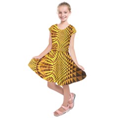 Patterned Wallpapers Kids  Short Sleeve Dress