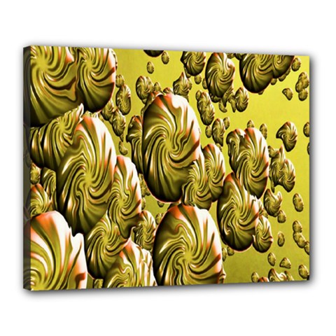 Melting Gold Drops Brighten Version Abstract Pattern Revised Edition Canvas 20  X 16  by Simbadda