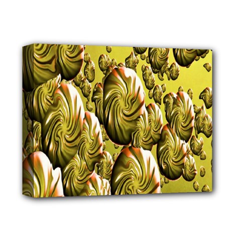 Melting Gold Drops Brighten Version Abstract Pattern Revised Edition Deluxe Canvas 14  X 11  by Simbadda